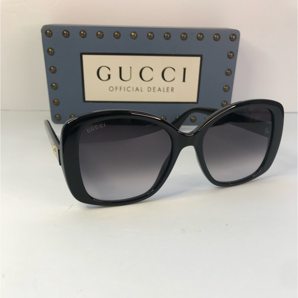 New Authentic Gucci Grey Gradient Square Ladies Sunglasses GG0762S 001 56. - Picture 5 of 12